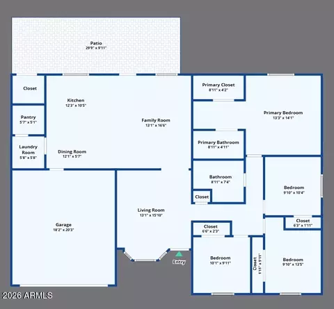Floorplan - 3850 E Grove Ave, Mesa, AZ 85206 photo 1 of 2