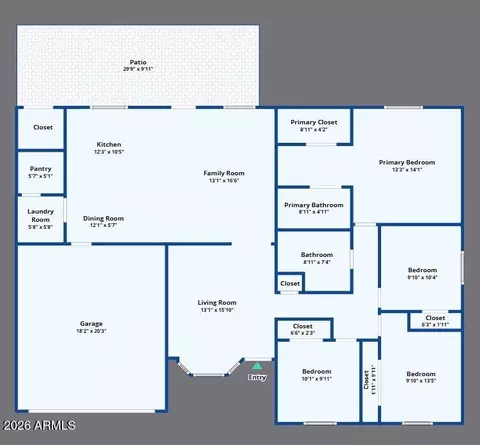 Floorplan - 3850 E Grove Ave, Mesa, AZ 85206 photo 2 of 2