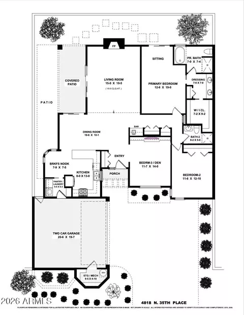 Floorplan - 4818 N 35th Pl, Phoenix, AZ 85018 photo 2 of 2