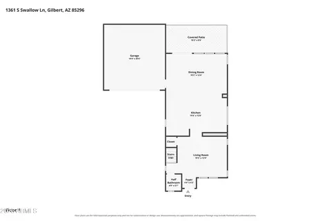 Floorplan - 1361 S Swallow Ln, Gilbert, AZ 85296 photo 2 of 3