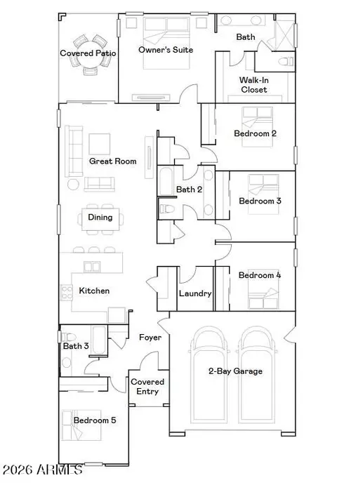 Floorplan - 15744 W Williams St, Goodyear, AZ 85338 photo 1 of 1