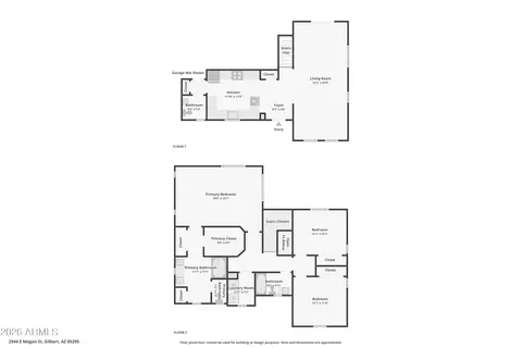 Floorplan - 2944 E Megan St, Gilbert, AZ 85295 photo 3 of 3