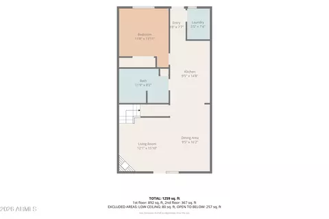 Floorplan - 2290 Thunderbird Way, Overgaard, AZ 85933 photo 3 of 6