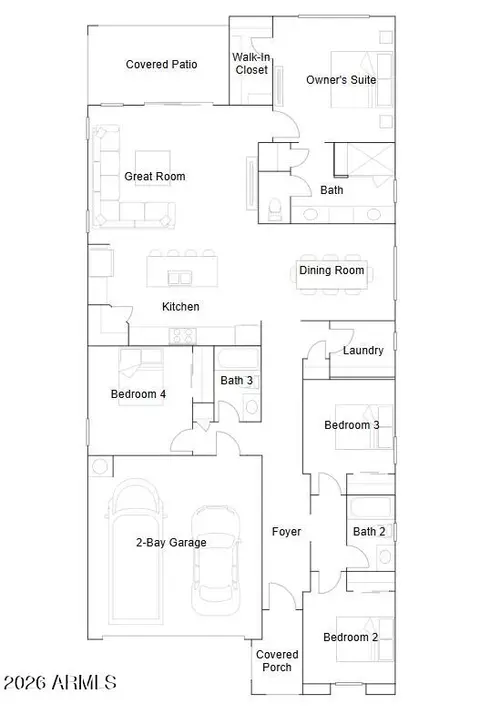 Floorplan - 2192 W Rutledge Ave, Apache Junction, AZ 85120 photo 1 of 1