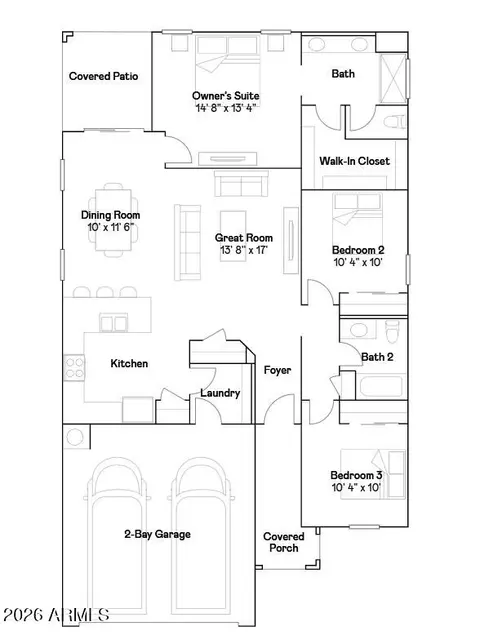 Floorplan - 2137 W Ramona Ave, Apache Junction, AZ 85120 photo 1 of 1