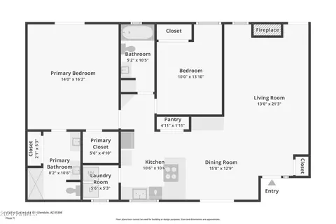 Floorplan - 4530 W Continental Dr, Glendale, AZ 85308 photo 1 of 1