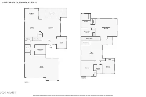 Floorplan - 4436 E Muriel Dr, Phoenix, AZ 85032 photo 1 of 1