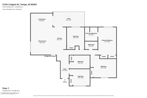 Floorplan - 2136 E Colgate Dr, Tempe, AZ 85283 photo 1 of 1