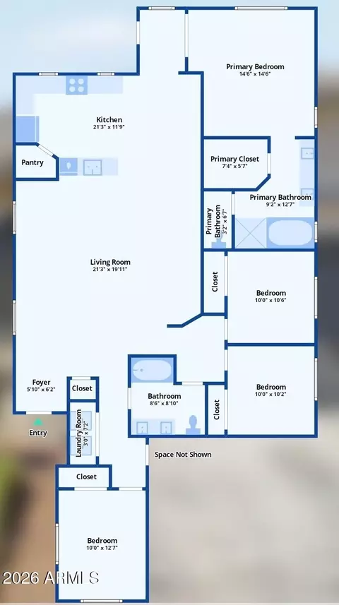 Floorplan - 859 E Aberdeen Dr, Gilbert, AZ 85298 photo 2 of 2