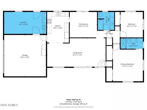 Floorplan - 6408 E Dallas St, Mesa, AZ 85205 photo 3 of 3