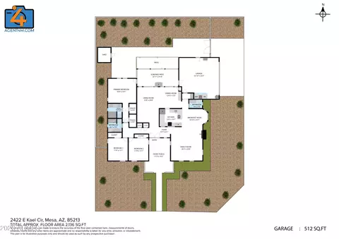 Floorplan - 2422 E Kael Cir, Mesa, AZ 85213 photo 2 of 3