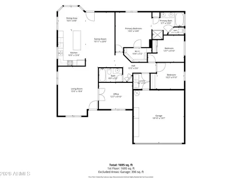 Floorplan - 2063 E Ranch Ct, Gilbert, AZ 85296 photo 2 of 2