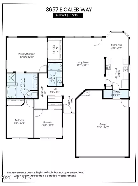 Floorplan - 3657 E Caleb Way, Gilbert, AZ 85234 photo 1 of 1