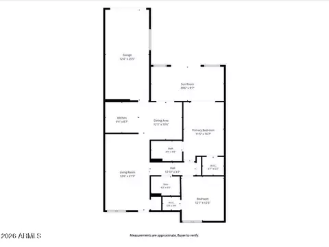 Floorplan - 10020 W Royal Oak Rd #E, Sun City, AZ 85351 photo 1 of 1