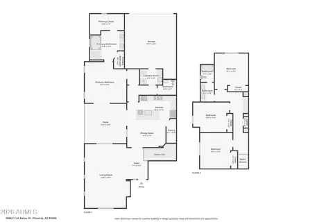 Floorplan - 3866 E Cat Balue Dr, Phoenix, AZ 85050 photo 1 of 1