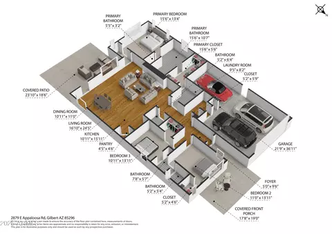 Floorplan - 2879 E Appaloosa Rd, Gilbert, AZ 85296 photo 3 of 4