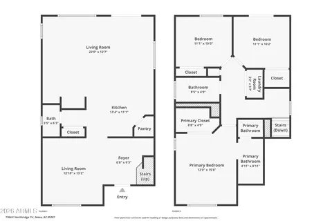 Floorplan - 7304 E Northridge Cir, Mesa, AZ 85207 photo 1 of 1