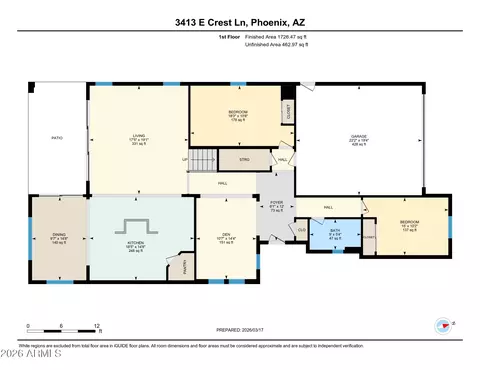 Floorplan - 3413 E Crest Ln, Phoenix, AZ 85050 photo 1 of 4