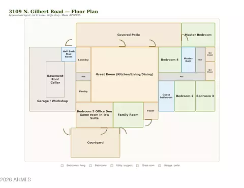 Floorplan - 3109 N Gilbert Rd, Mesa, AZ 85203 photo 1 of 1