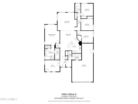 Floorplan - 4086 E Megan St, Gilbert, AZ 85295 photo 1 of 1