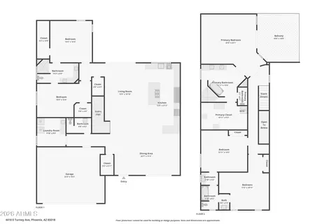 Floorplan - 4410 E Turney Ave, Phoenix, AZ 85018 photo 2 of 6
