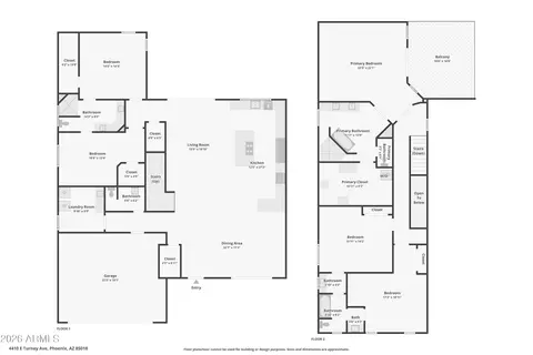 Floorplan - 4410 E Turney Ave, Phoenix, AZ 85018 photo 6 of 6