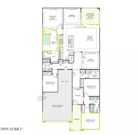 Floorplan - 1434 E Coconino Way, Gilbert, AZ 85298 photo 1 of 1