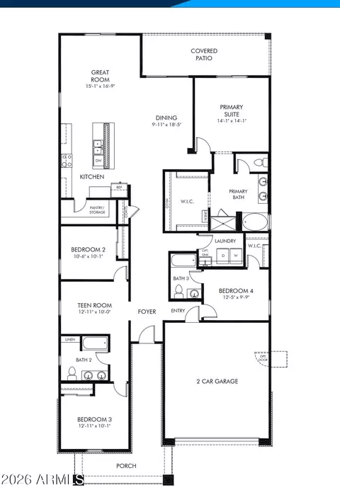 Floorplan - 9981 S Gidiyup Trl, Apache Junction, AZ 85120 photo 1 of 1