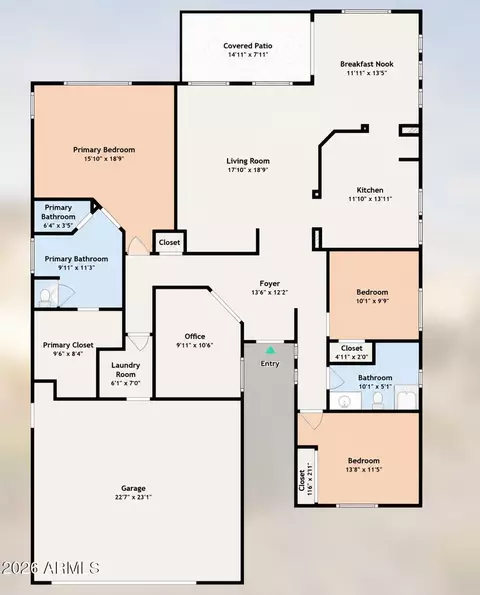 Floorplan - 4304 E Del Rio St, Gilbert, AZ 85295 photo 2 of 2