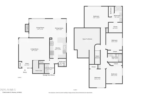 Floorplan - 17246 N 40th Pl, Phoenix, AZ 85032 photo 2 of 2