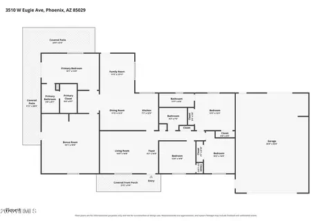 Floorplan - 3510 W Eugie Ave, Phoenix, AZ 85029 photo 1 of 1