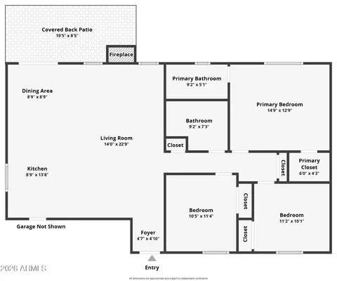 Floorplan - 4815 E La Puente Ave, Phoenix, AZ 85044 photo 1 of 1