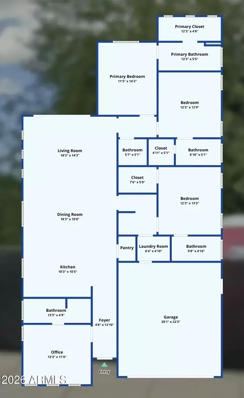 Floorplan - 258 E Franklin Ave, Mesa, AZ 85210 photo 1 of 1