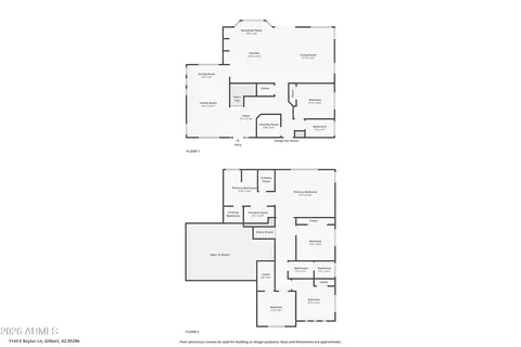 Floorplan - 1143 E Baylor Ln, Gilbert, AZ 85296 photo 3 of 3