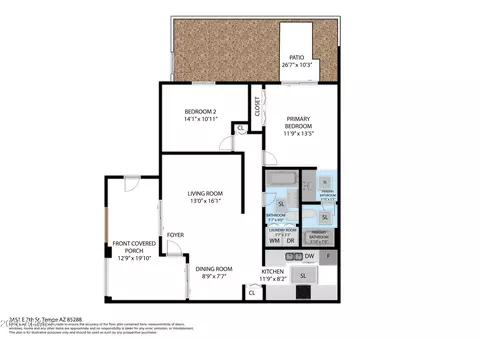 Floorplan - 2451 E 7th St, Tempe, AZ 85288 photo 2 of 2