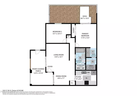 Floorplan - 2451 E 7th St, Tempe, AZ 85288 photo 1 of 2