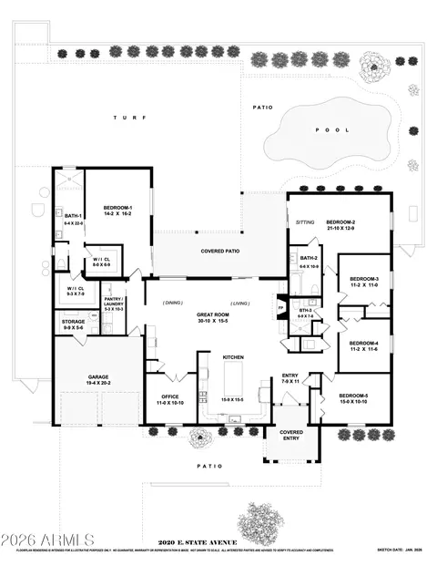Floorplan - 2020 E State Ave, Phoenix, AZ 85020 photo 1 of 4