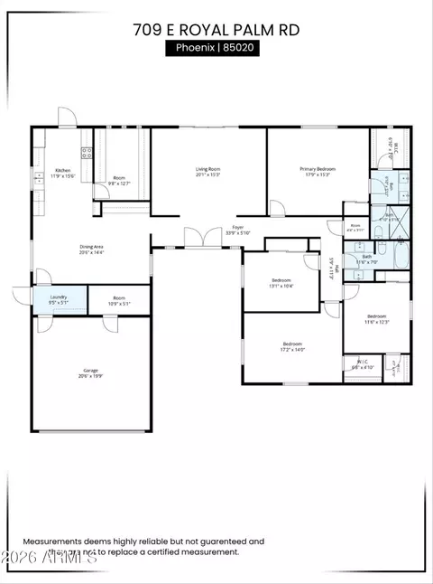 Floorplan - 709 E Royal Palm Rd, Phoenix, AZ 85020 photo 1 of 1