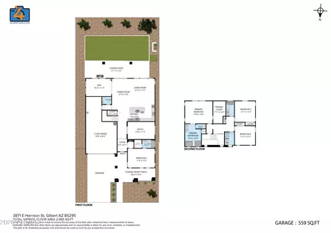 Floorplan - 3871 E Harrison St, Gilbert, AZ 85295 photo 1 of 2