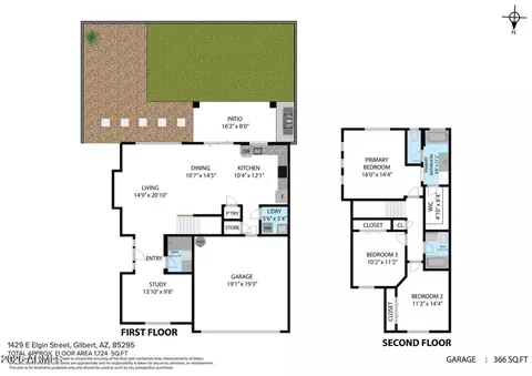 Floorplan - 1429 Elgin St, Gilbert, AZ 85295 photo 2 of 2