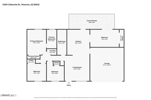 Floorplan - 3429 E Blanche Dr, Phoenix, AZ 85032 photo 1 of 1