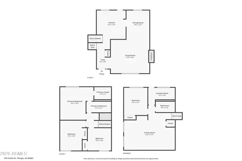 Floorplan - 232 Ellis Dr, Tempe, AZ 85282 photo 4 of 4