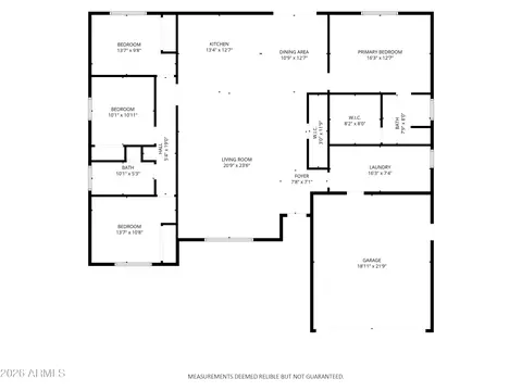 Floorplan - 6607 S Mitchell Dr, Tempe, AZ 85283 photo 1 of 1