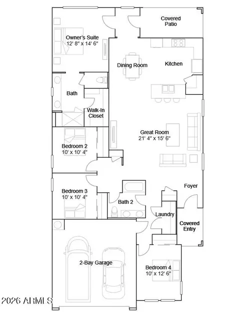 Floorplan - 2255 W Rutledge Ave, Apache Junction, AZ 85120 photo 1 of 1