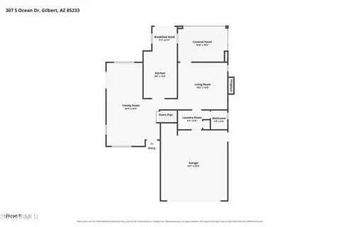 Floorplan - 307 S Ocean Dr, Gilbert, AZ 85233 photo 2 of 3