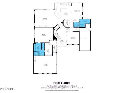 Floorplan - 965 E Benrich Dr, Gilbert, AZ 85295 photo 1 of 3