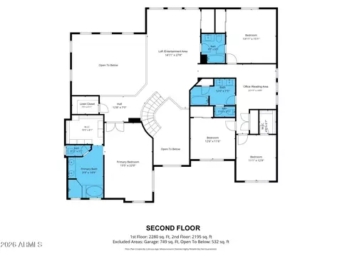 Floorplan - 965 E Benrich Dr, Gilbert, AZ 85295 photo 2 of 3