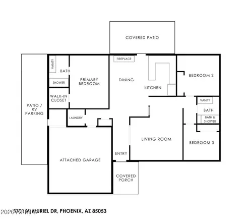 Floorplan - 3301 W Muriel Dr, Phoenix, AZ 85053 photo 1 of 1