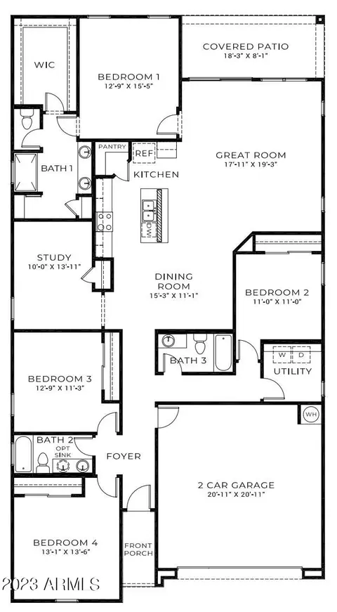 Floorplan - 9368 S Lillian Dr, Apache Junction, AZ 85120 photo 1 of 1