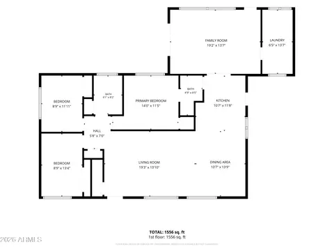 Floorplan - 3935 E Whitton Ave, Phoenix, AZ 85018 photo 1 of 1